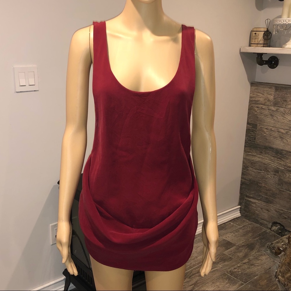 Haider Ackermann Sleeveless Drapey Hi Low Hem Top